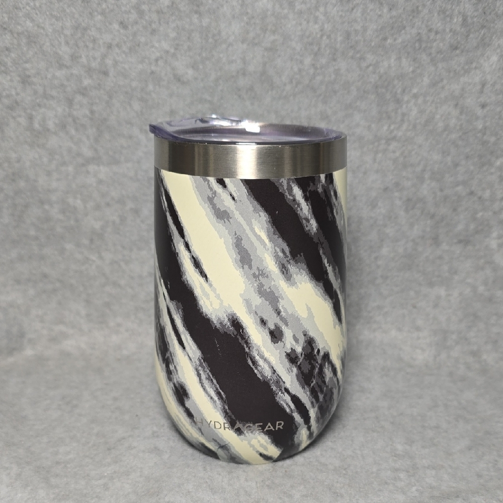 Hydra Gear Insulated Wine Tumbler with Black and Cream Design